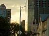 austin-downtown > Buildings in the sunset, Seventh Street, Austin Texas