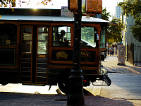 austin-downtown > Vintage Bus in Sixth Street, Austin Texas