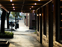 austin-downtown > Covered passage in Sixth Street, Austin Texas
