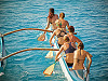 big-island-hawaii > Women rowing team on the ocean at Kailua Kona, Hawaii