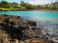 big-island-hawaii > hilton waikoloa rocky beach turquoise water overview