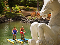 big-island-hawaii > horse statue water bicycle lagoon