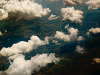 clouds-sky > White Clouds flying over the Land, Texas