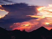 clouds-sky > Explosion at sunset, storm clouds of Texas
