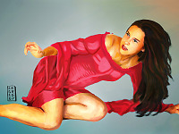 digital-painting > Girl in a red dress