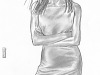 drawing-painting-traditional > Fashion model crossed arms