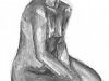 drawing-painting-traditional > Woman nude sitting pose