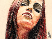drawing-painting-traditional > Girl face with makeup