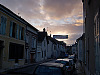 france-2009 > sunrise clouds small street st mammes