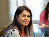 pflugerville-texas > Family woman portrait in dining room at baby shower