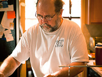 pflugerville-texas > Mike is busy in the kitchen for Thanksgiving dinner