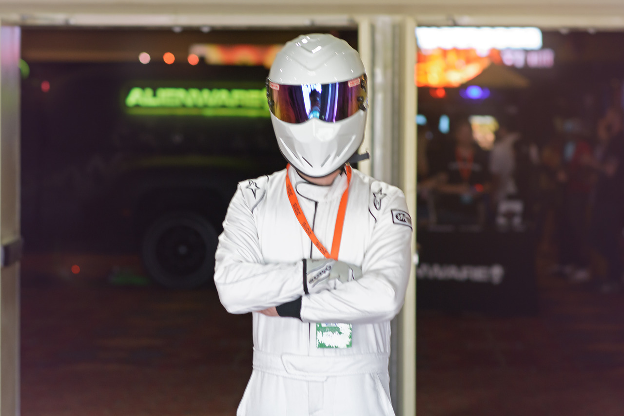 The Stig Topgear costume at Quakecon 2015