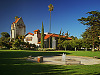 san-jose-state > Tower Hall, Auditorium and Fountain on San Jose State Campus