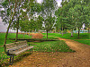 silicon-valley-usa > Bench near the jogging trail in Bayland Park